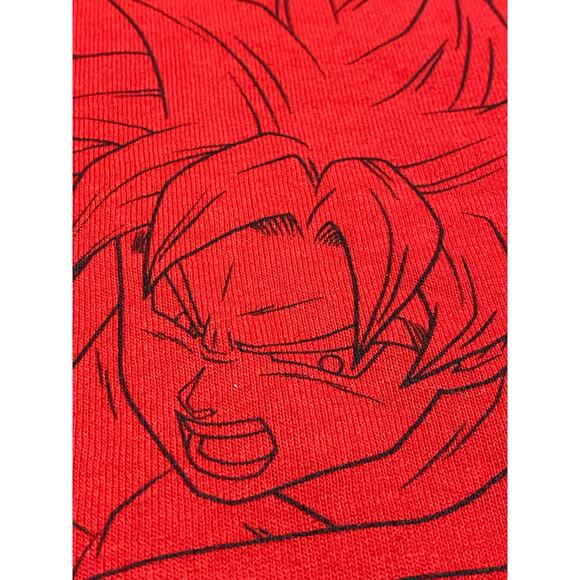 Dragon Ball Super Men Shirt Large Red Goku Super Saiyan God Graphic Anime Tee - Picture 8 of 9